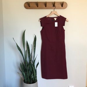 Maroon midi dress from Jcrew. NWT.